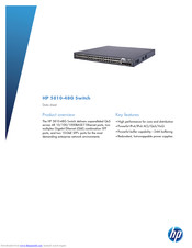 HP 5810-48G Datasheet