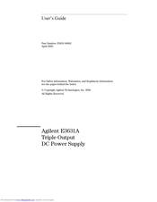 Agilent Technologies E3631-90002 User Manual