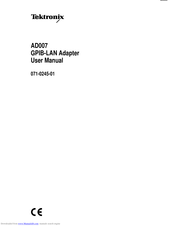 Tektronix AD007 User Manual