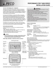 Peco Perfomance PRO T4500 Installation Manual