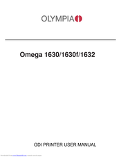 Olympia Omega 1630 User Manual