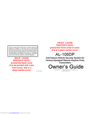 Omega Research & Development AL-100DP Owner's Manual