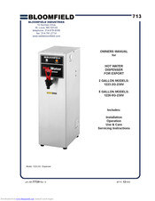 Bloomfield 1223-2G Owner's Manual