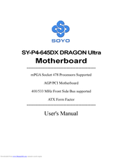 SOYO SY-P4-645DX DRAGON Ultra User Manual