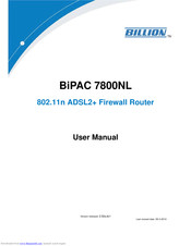 Billion BiPAC 7800NL User Manual
