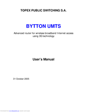 Topex BYTTON UMTS User Manual