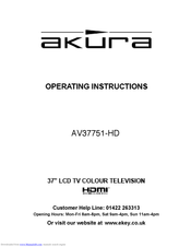 Akura AV37751-HD Operating Instructions Manual