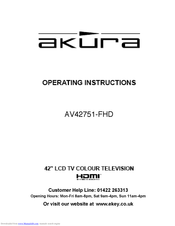 Akura AV42751-FHD Operating Instructions Manual
