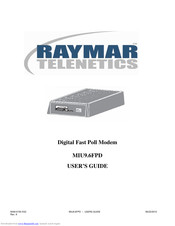 Raymar Telenetics MIU9.6FPD User Manual