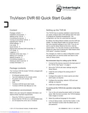 Interlogix TVR 60 Quick Start Manual