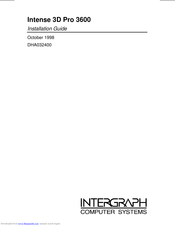 Intergraph Intense 3D Pro 3600 Installation Manual