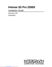 Intergraph Intense 3D Pro 2200S Installation Manual