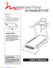 Freemotion 750 treadmill discount manual