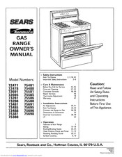 Kenmore 73481 Owner's Manual