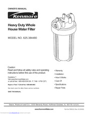 Kenmore 625.384480 Owner's Manual