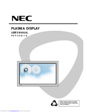 NEC PXT-42S11S User Manual