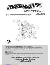 MasterForce SM3051M Instruction Manual