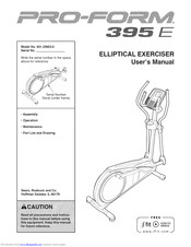 Proform crosswalk 395 discount manual