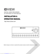 IDVIEW IV-110TX-SN Installation & Operation Manual
