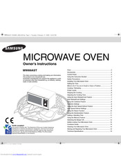 SAMSUNG MW89AST Owner's Instructions Manual