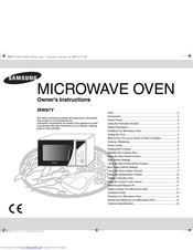 SAMSUNG MW87Y Owner's Instructions Manual
