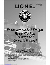 Lionel Pennsylvania K-4 Freight Ready-To-Run O Gauge Set Owner's Manual