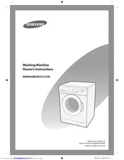 SAMSUNG WD8602R8V Owner's Instructions Manual