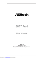 Asrock ZH77 Pro3 User Manual
