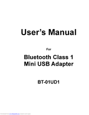 Planex BT-01UD1 User Manual