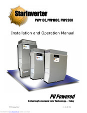 PV Powered StarInverter PVP2800 Installation And Operation Manual
