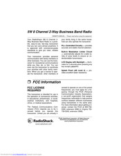 Radio Shack 5W 8 Channel 2-Way Business Band Radio Owner's Manual