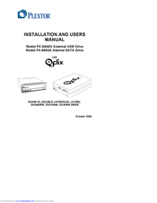 Plextor PX-Q840U Installation And User Manual