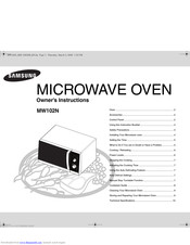 SAMSUNG MW102N Owner's Instructions Manual
