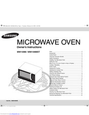 SAMSUNG MW109M Owner's Instructions Manual