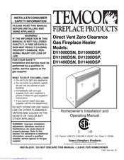 Temco DV1000DSN Homeowner's Installation And Operating Manual