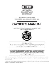 Nieco 980 GAS Owner's Manual