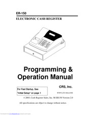 CRS ER-150 Operation Manual