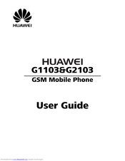 Huawei G2103 User Manual