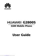 Huawei G2800S User Manual