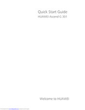 Huawei Ascend G 301 Quick Start Manual