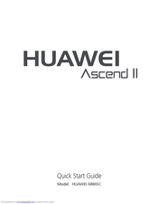 Huawei Ascend II M865C Quick Start Manual