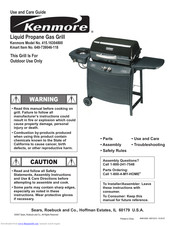 Kenmore 415.16304800 Use And Care Manual