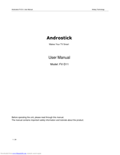 Artway Tech Androstick FV-D11 User Manual