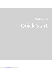 Huawei WiMAX CPE Quick Start Manual