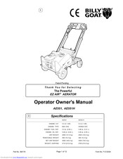 Billy Goat AE551, AE551H Operator Owner's Manual