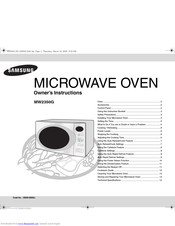 SAMSUNG MW2350G Owner's Instructions Manual