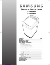 SAMSUNG SW65ASP Owner's Instructions Manual