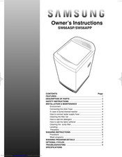 SAMSUNG SW66ASP Owner's Instructions Manual