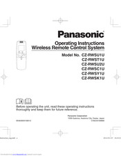 Panasonic CZ-RWSU2U Operating Instructions Manual