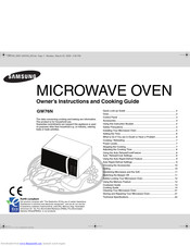 SAMSUNG GW76N Owner's Instructions And Cooking Manual